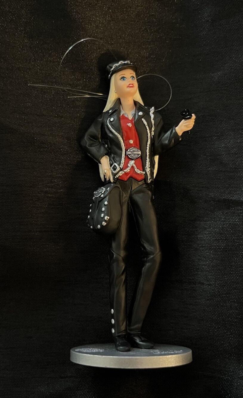 VTG Y2K New Barbie Harley Davidson Ornament Hallmark Keepsake Christmas Biker